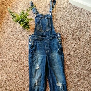 Denim Overalls with Pockets